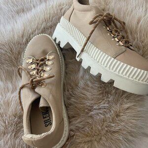 Silent D Womens Lugg Sole shoes Honey/tan Canvas NEW Size EU 39/US8.5
